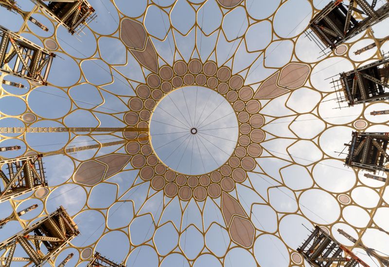 &copy; Reuters. A view shows the Expo 2020 Dome in Dubai