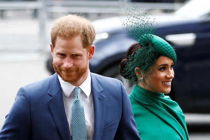 Prince Harry and wife Meghan bid farewell to royal roles