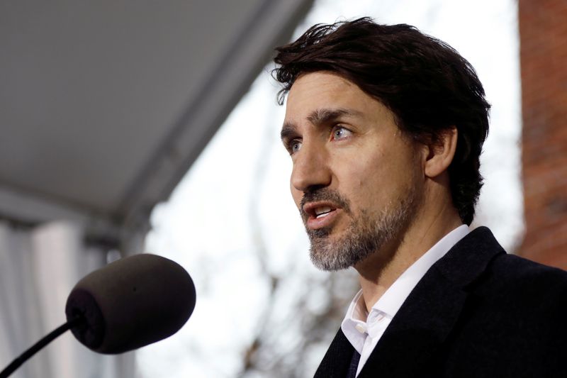 &copy; Reuters. Canada&apos;s Prime Minister Justin Trudeau speaks during a news conference in Ottawa