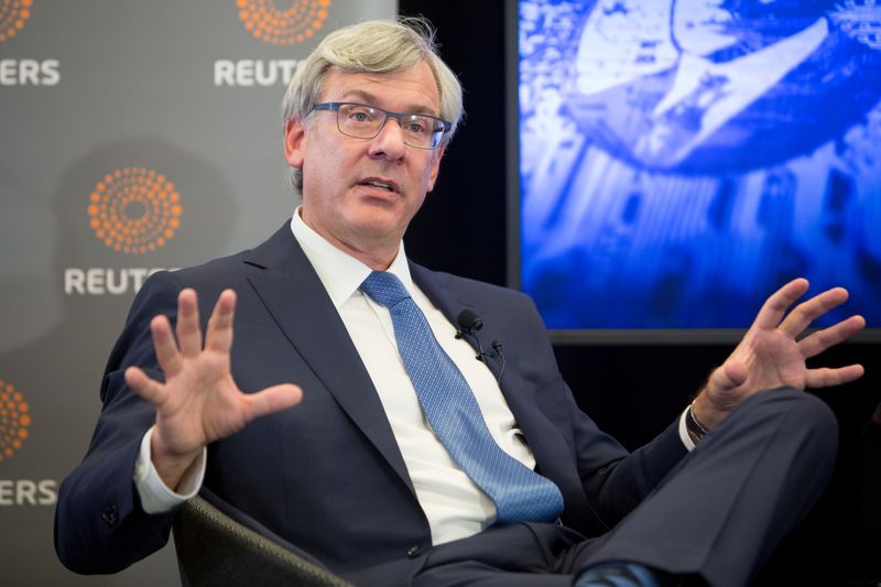 © Reuters. Royal Bank of Canada CEO David McKay speaks with Reuters Editor-in-Chief Steve Adler at a Reuters Newsmaker event