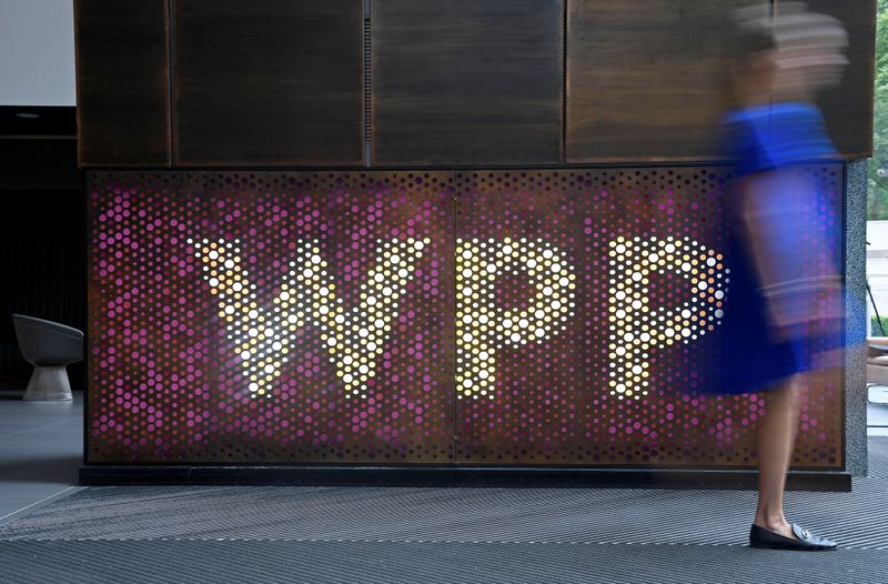 &copy; Reuters. Branding signage is seen for WPP Group, the largest global advertising and public relations agency at their offices in London