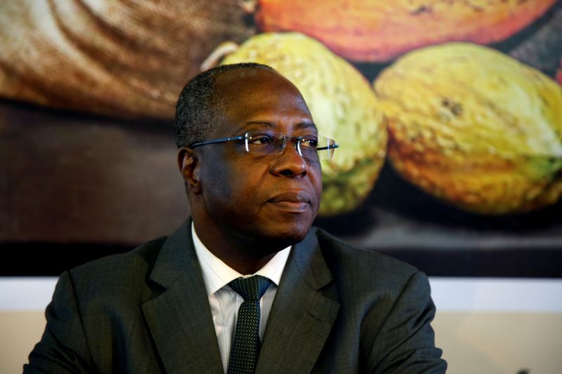 © Reuters. Yves Brahima Kone, presidente-executivo do Conselho de Café e Cacau da Costa do Marfim, durante evento em Abidjan