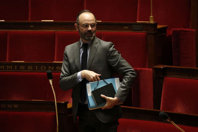 &copy; Reuters. CORONAVIRUS: PHILIPPE AUDITIONNÉ AU PARLEMENT, PRESSION DE L&apos;OPPOSITION