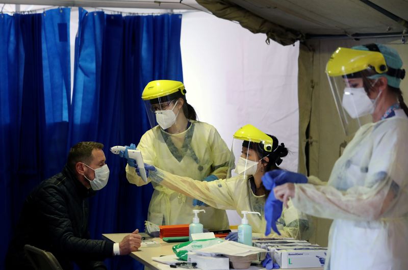 © Reuters. FILE PHOTO: Spread of the coronavirus disease (COVID-19) in Brussels