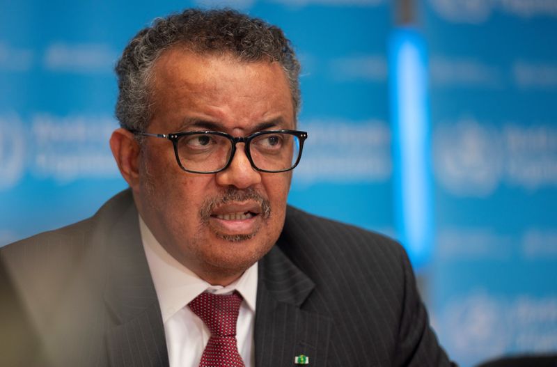 &copy; Reuters. Director-General of WHO Tedros attends news conference in Geneva