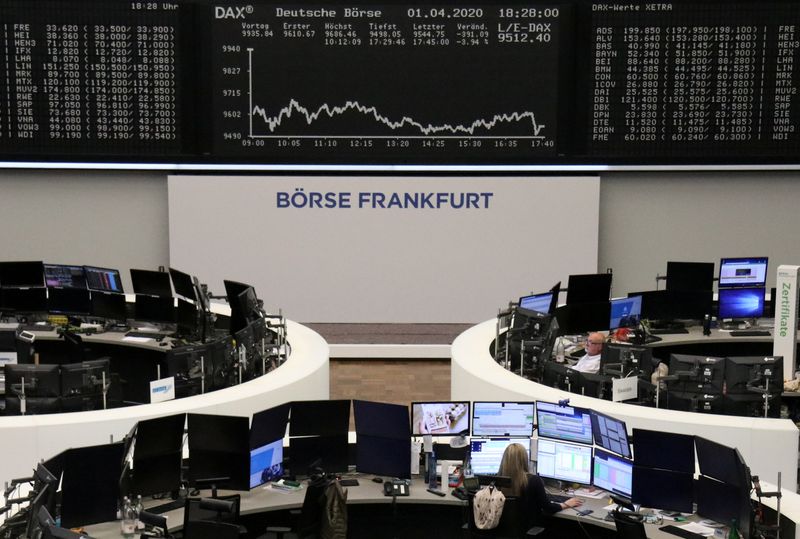 &copy; Reuters. The German share price index DAX graph is pictured at the stock exchange in Frankfurt