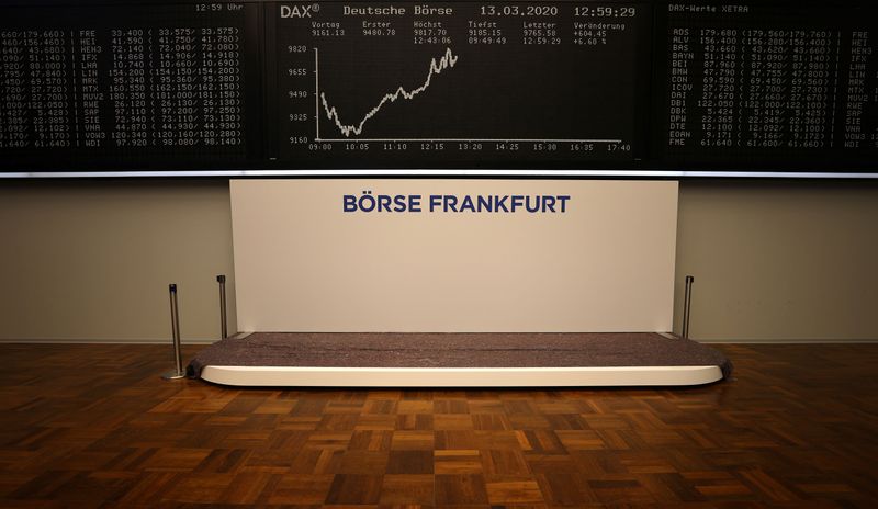 © Reuters. Bolsa de valores de Frankfurt, Alemanha
