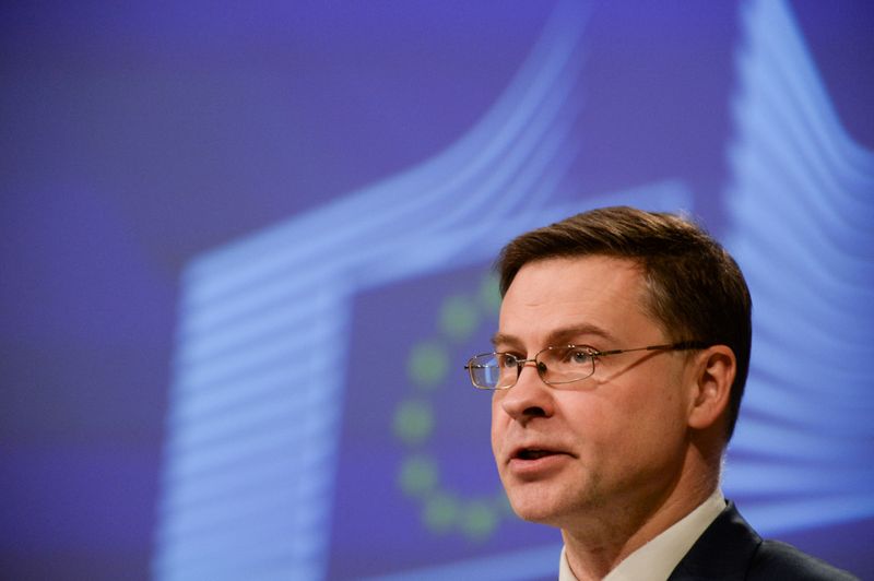 &copy; Reuters. Il vicepresidente esecutivo della Commissione europea Valdis Dombrovskis