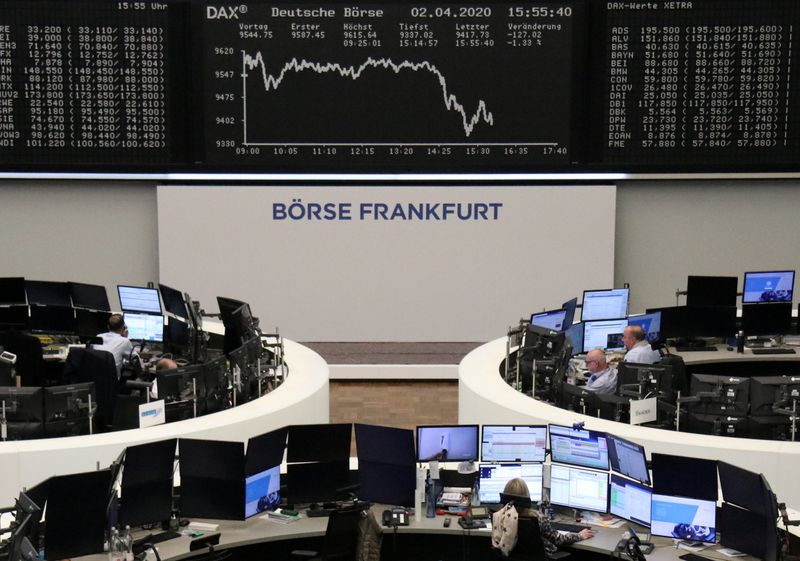 &copy; Reuters. Немецкий индекс DAX на бирже во Франкфурте