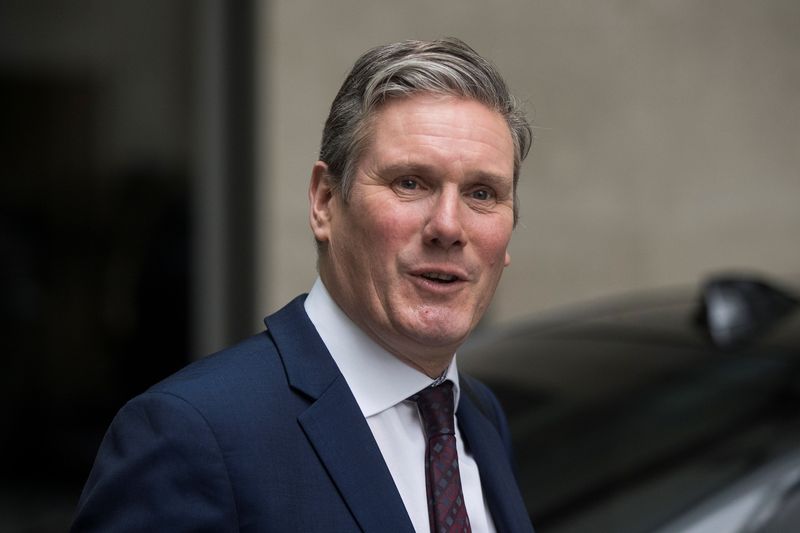 &copy; Reuters. Britain&apos;s opposition Labour Party Shadow Brexit Secretary Starmer leaves BBC HQ in London