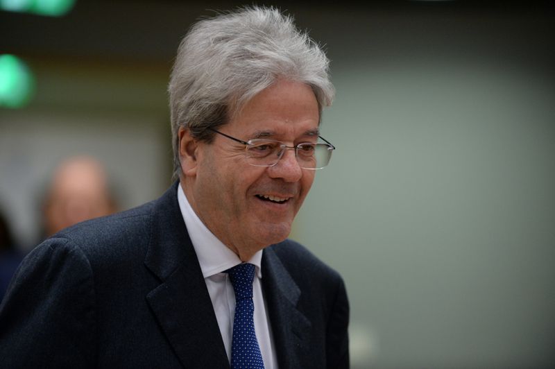 &copy; Reuters. Il Commissario Ue per l&apos;economia Paolo Gentiloni