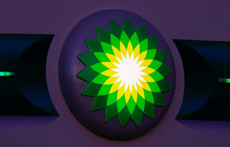 &copy; Reuters. Logo of BP is seen at a petrol station in Kloten