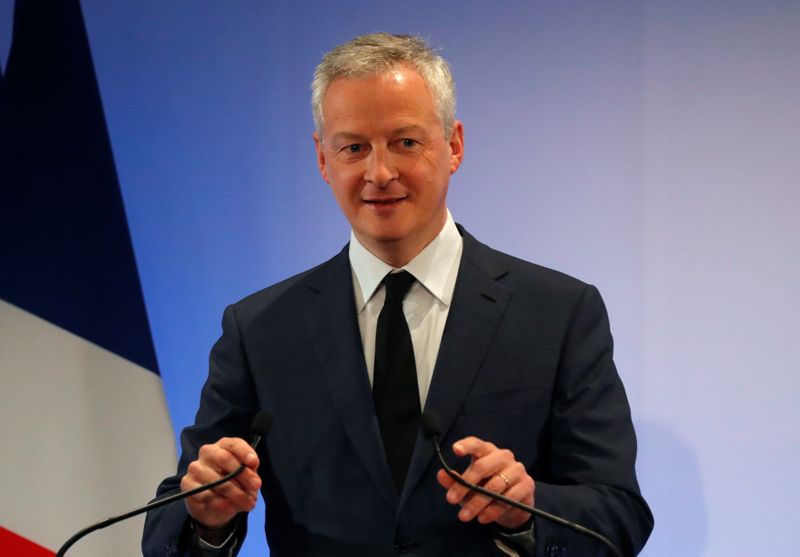 &copy; Reuters. Il ministro delle Finanze francese Bruno Le Maire