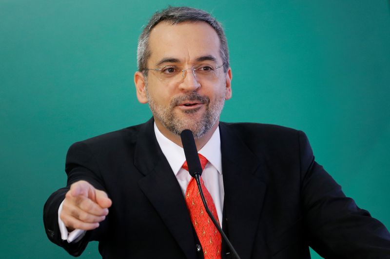 &copy; Reuters. Ministro da Educação, Abraham Weintraub, no Palácio do Planalto
