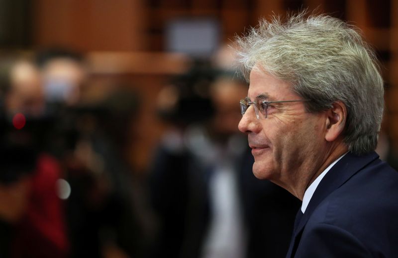 &copy; Reuters. Il commissario Ue per l&apos;Economia Paolo Gentiloni.