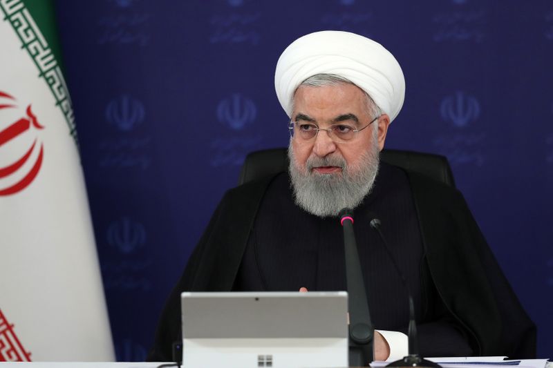 © Reuters. Iranian President Hassan Rouhani speaks during a meeting in Tehran