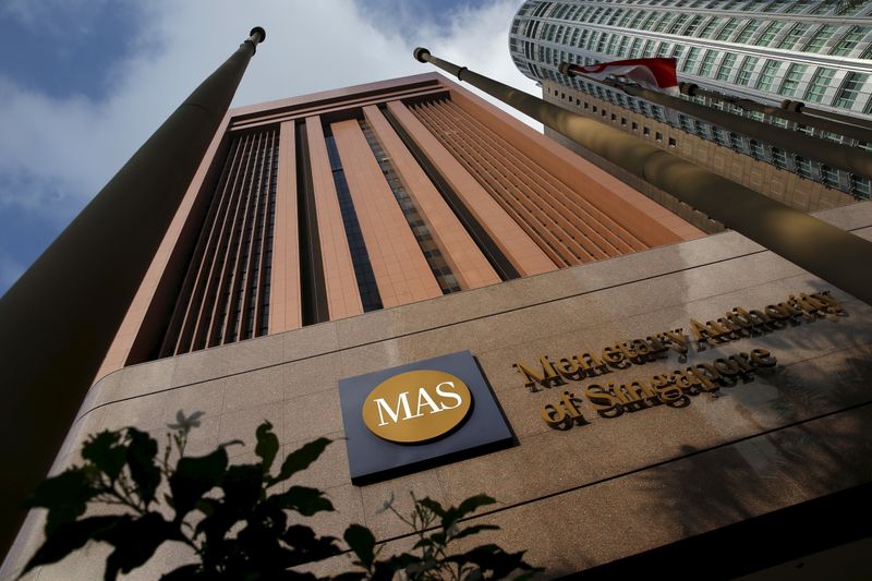 &copy; Reuters. FILE PHOTO:  A view of the Monetary Authority of Singapore building in Singapore