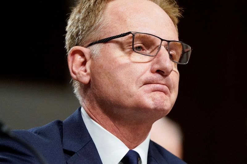 &copy; Reuters. FILE PHOTO: Acting Secretary of the Navy Thomas Modly, testifies to the Senate Armed Services Committee during a hearing examining military housing on Capitol Hill in Washington