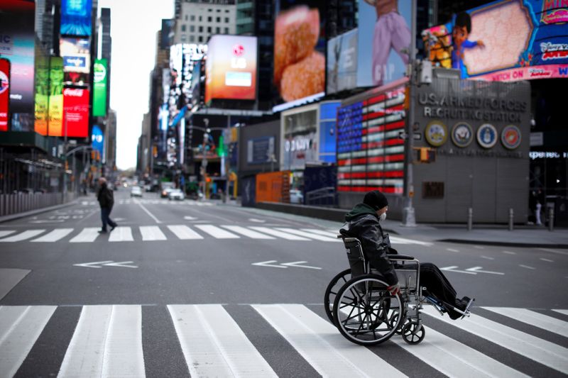 © Reuters. 米ＮＹ市の新型コロナ死者数、「在宅死」を過少報告の可能性