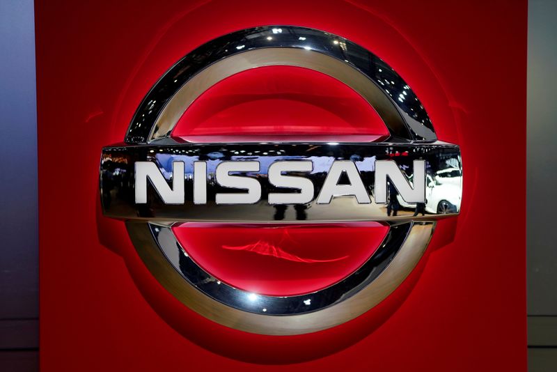 &copy; Reuters. FILE PHOTO: Nissan logo is pictured during the media day for the Shanghai auto show in Shanghai