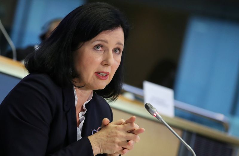 &copy; Reuters. European Values and Transparency Commissioner-designate Vera Jourova of Czech Republic attends her hearing before the European Parliament in Brussels