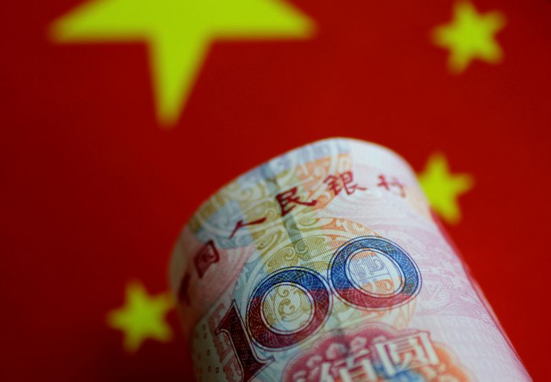 © Reuters. FOTO DE ARCHIVO: Foto de ilustración de una nota de yuan chino