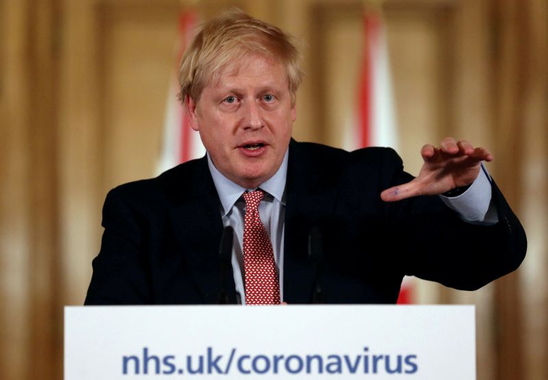 &copy; Reuters. Premiê britânico, Boris Johnson, durante pronunciamento em Londres