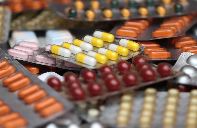 &copy; Reuters. Illustration photo shows various medicine pills in their original packaging in Brussels