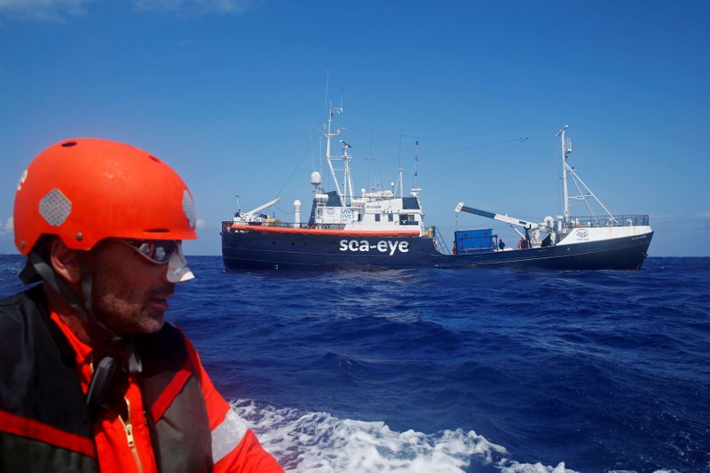 &copy; Reuters. Navio Alan Kurdi, da ONG alemã Sea Eye, no Mar Mediterrâneo