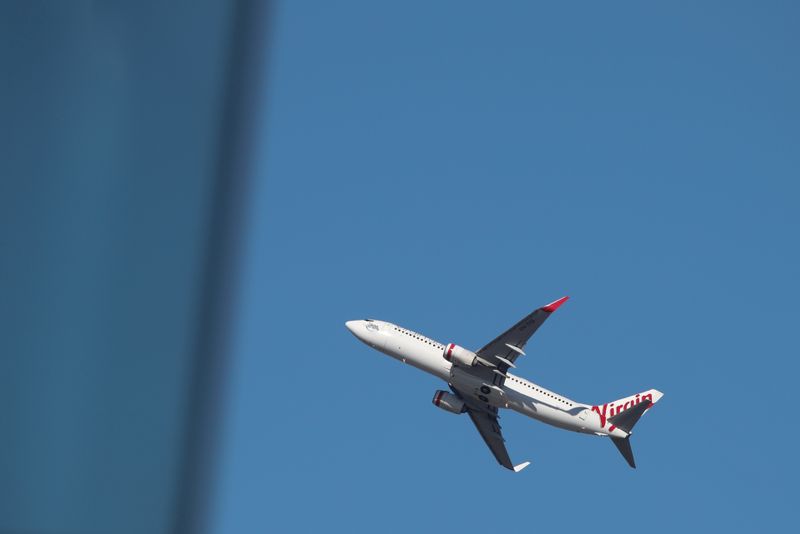 &copy; Reuters. FILE PHOTO: A Virgin Australia Airlines plane takes off from Kingsford Smith International Airport in Sydney