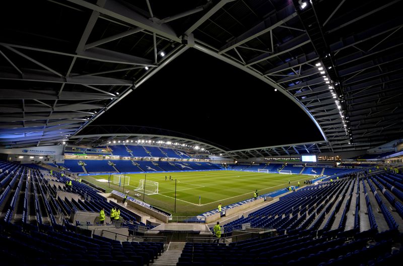 &copy; Reuters. FILE PHOTO: Brighton &amp; Hove Albion v Derby County - Sky Bet Football League Championship