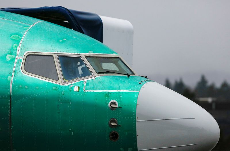 &copy; Reuters. A Boeing 737 Max aircraft is seen parked in a storage area at the company&apos;s production facility in Renton