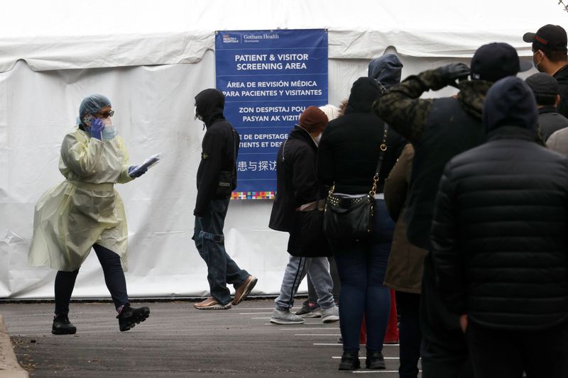 © Reuters. The spread of the coronavirus disease (COVID-19) in New York