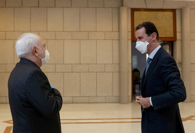 &copy; Reuters. Syria&apos;s President Bashar al-Assad meets with Iran&apos;s Foreign Minister Mohammad Javad Zarif in Damascus