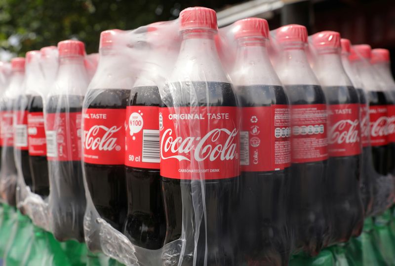 &copy; Reuters. Coca-Cola bottles are pictured in Lagos
