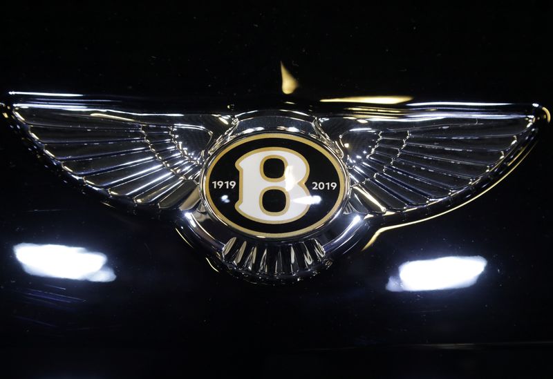 &copy; Reuters. The logo of Bentley carmaker is seen on a car at the Top Marques fair in Monaco