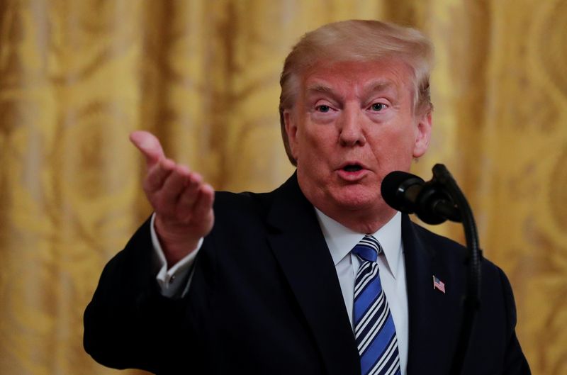 &copy; Reuters. U.S. President Trump hosts coronavirus response event at the White House in Washington