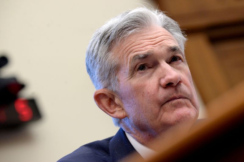 &copy; Reuters. Imagen de archivo del presidente de la Reserva Federal, Jerome Powell, durante una presentación en un panel del Congreso, en Washington