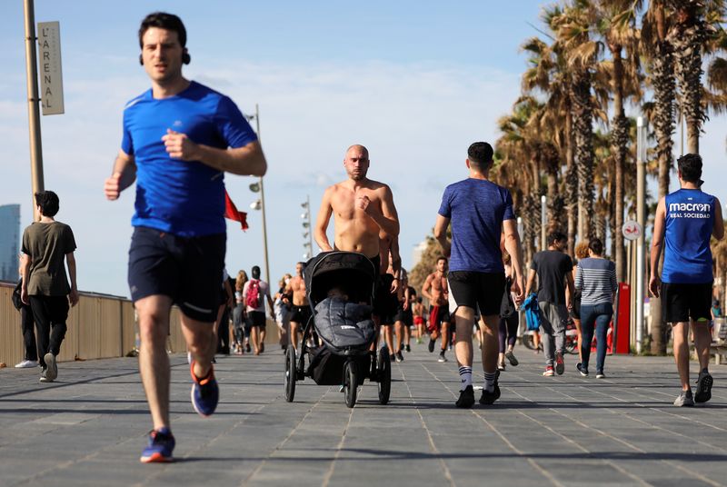 © Reuters. The coronavirus disease (COVID-19) outbreak in  Barcelona