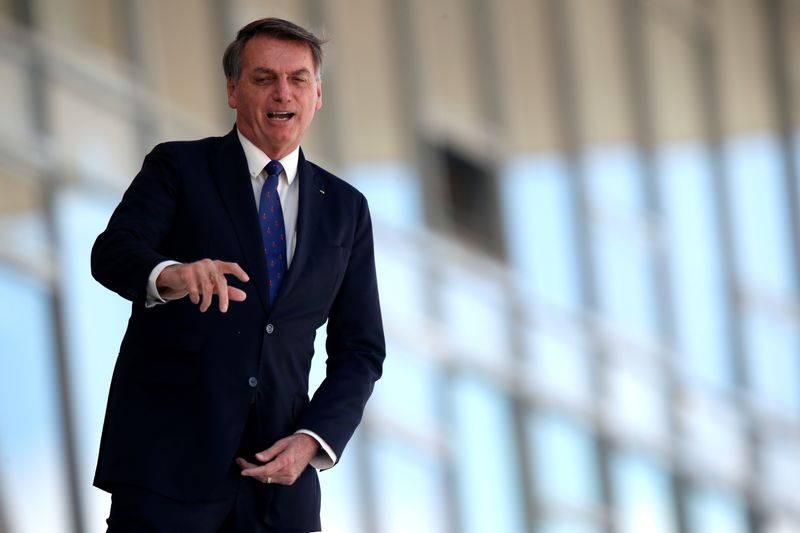 &copy; Reuters. Presidente Jair Bolsonaro no Palácio do Planalto