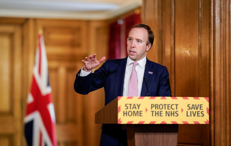 © Reuters. FILE PHOTO:  Daily COVID-19 News Conference in London