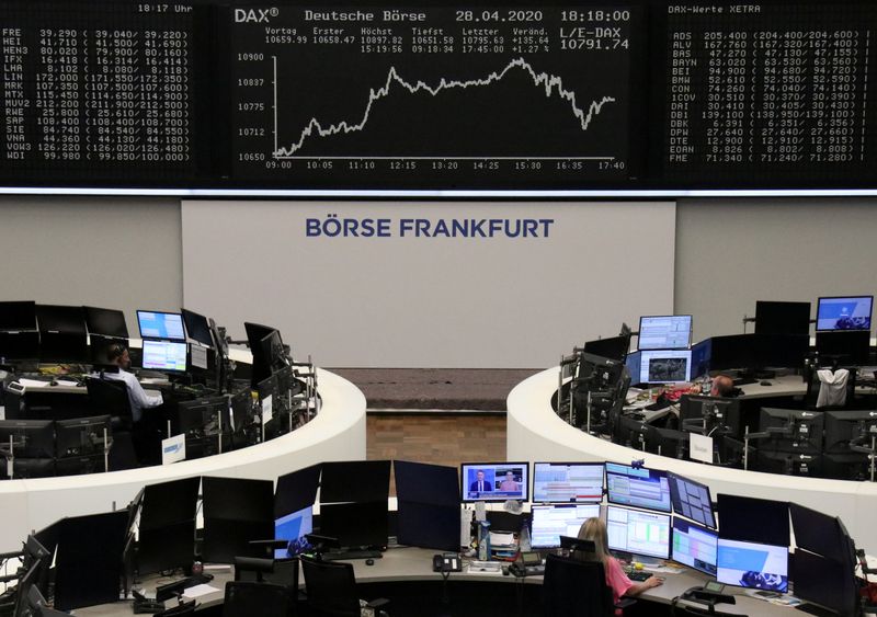 &copy; Reuters. The German share price index DAX graph is pictured at the stock exchange in Frankfurt