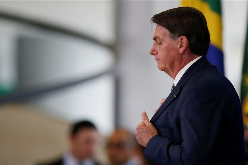 &copy; Reuters. Presidente Jair Bolsonaro no Palácio do Planalto