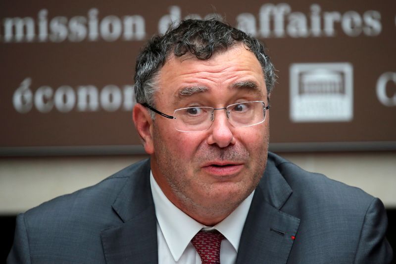 &copy; Reuters. FILE PHOTO: Total CEO Patrick Pouyanne attends a hearing of French parliament&apos;s economic commission at the National Assembly in Paris