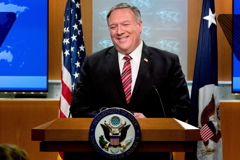 &copy; Reuters. U.S. Secretary of State Mike Pompeo holds a news briefing