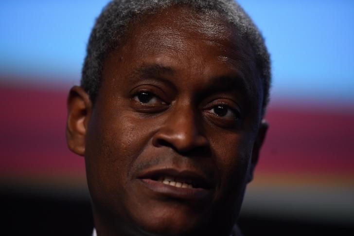 &copy; Reuters. President and Chief Executive Officer of the Federal Reserve Bank of Atlanta Raphael W. Bostic speaks at a European Financial Forum event in Dublin