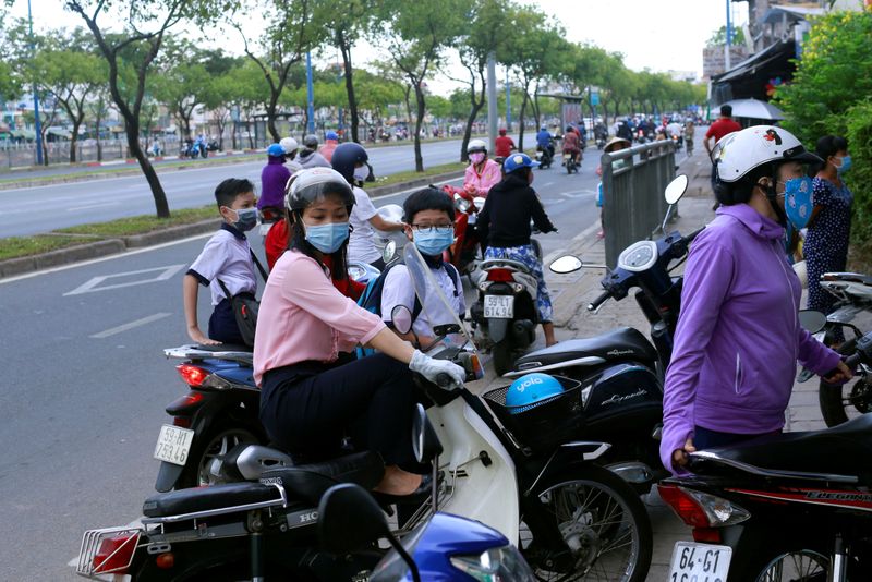 &copy; Reuters. The eased nationawide lockdown after the coronavirus disease (COVID-19) in Ho Chi Minh, Vietnam