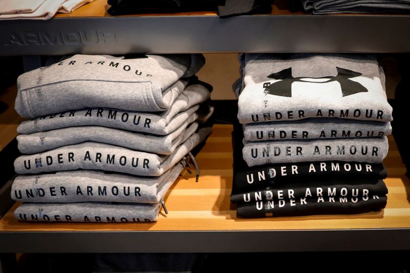 &copy; Reuters. FILE PHOTO: Products are displayed in an Under Armour store in New York