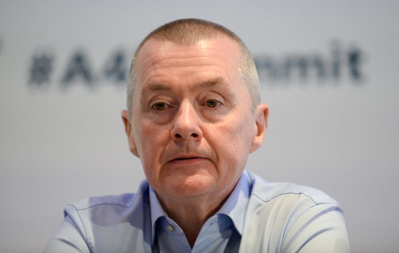 © Reuters. FILE PHOTO: Willie Walsh Chief Executive of International Airlines Group (IAG) attends the Europe Aviation Summit in Brussels