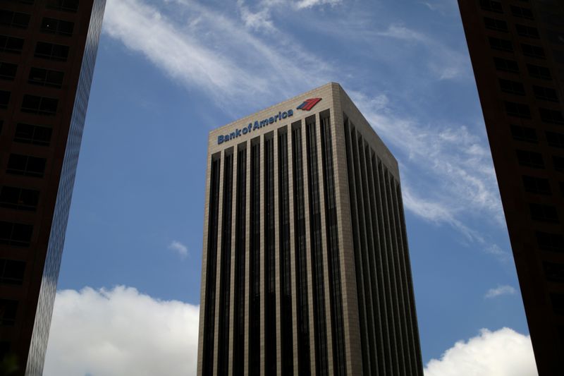 &copy; Reuters. FILE PHOTO: A Bank of America building is seen in Los Angeles